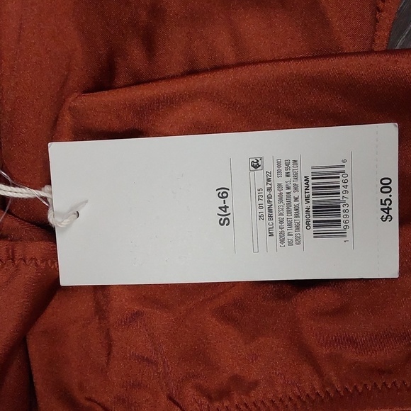 Asymmetrical Metallic Cut Out High Leg Cheeky Swimsuit |  Fe Noel | Small - Picture 8 of 11